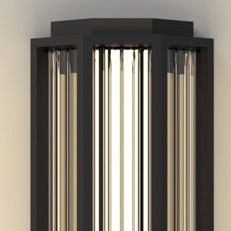 Simple Wall Sconce Black Outdoor Wall Light Fixture with Metal