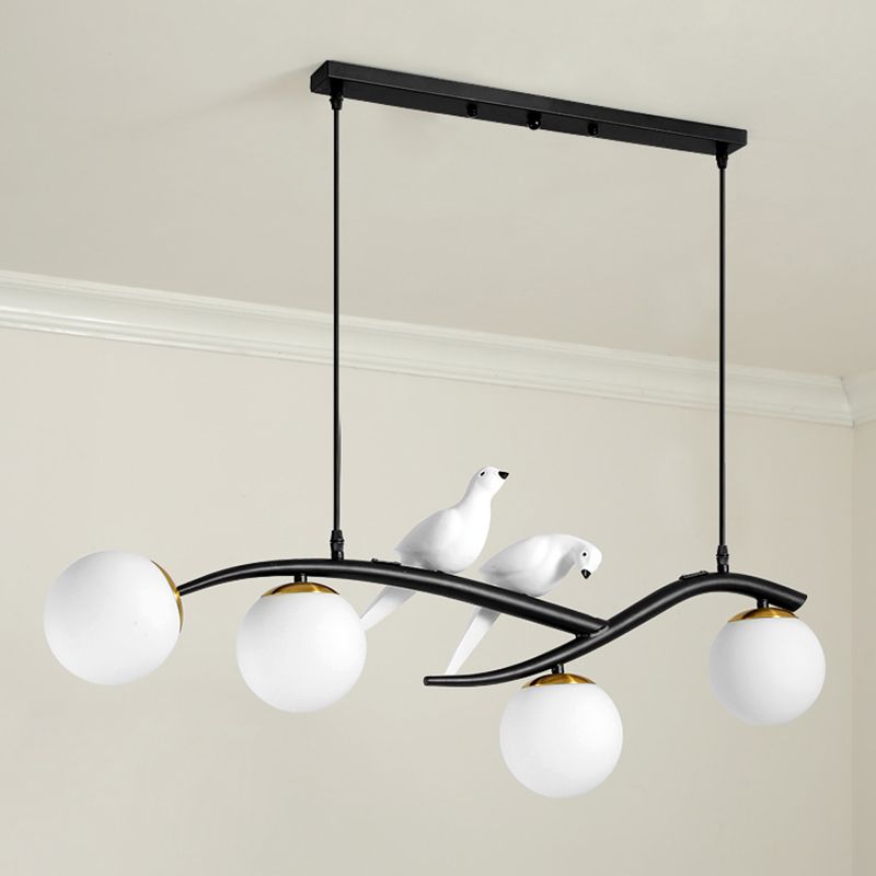 Modern Style Geometric Pendant Lights Metal 4 Light Hanging Pendant Lights