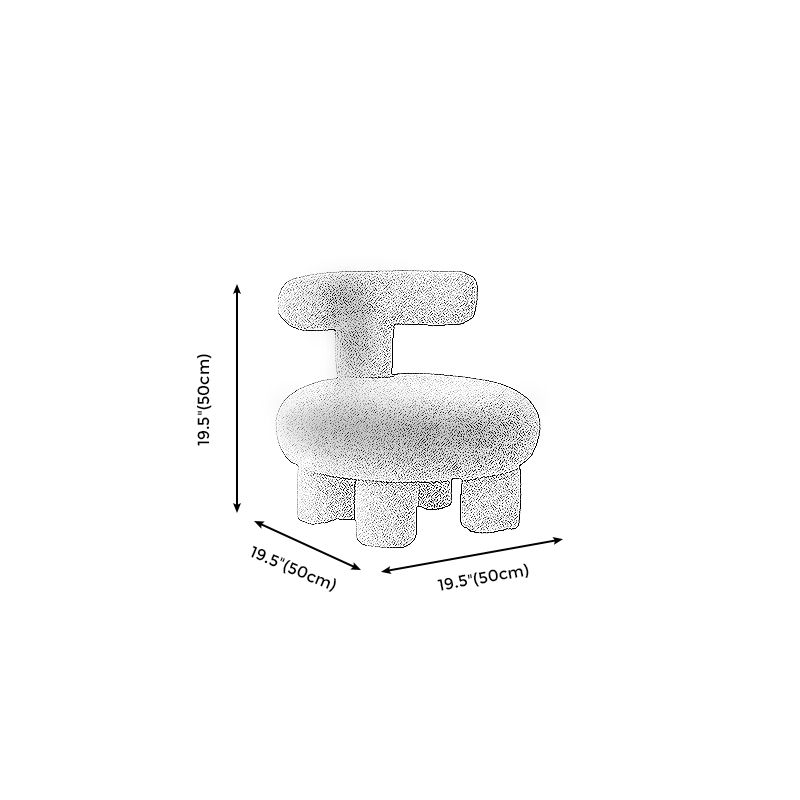 Wool Blend Armless Chair Armless Parsons Chair with Basic Four Leg for Bedroom