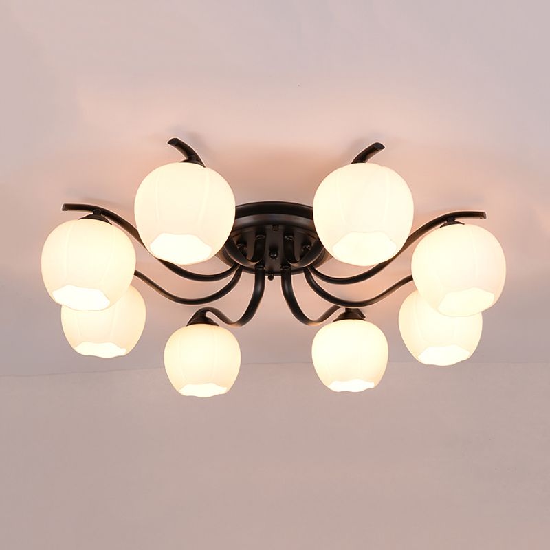 Sputnik Semi Flush Mount Minimalist Glass Semi Flush Light Fixtures