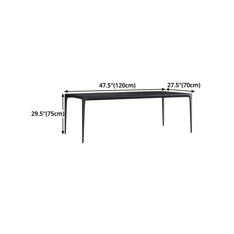Rectangle Dining Site Table Stone Contemporary Dining Table with 4-foot