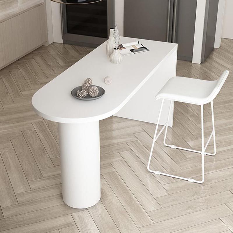 Contemporary Bar Table Solid Wood Specialty Pub Table for Breakroom