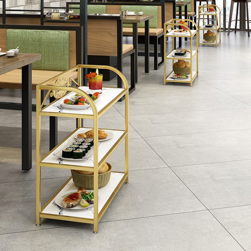 Modern Dining Room Prep Table 23.6"L Open Storage Prep Table