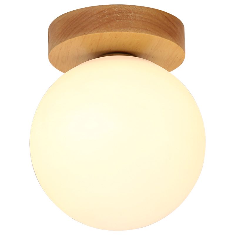 Modern Ceiling Light Wooden Flush Mount Ceiling Light Fixture for Bedroom