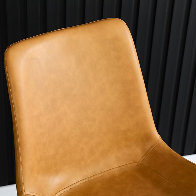 Accueil Chaise de salle à manger contemporaine avec accoudoirs et dossier solide en métal (Ensemble de 4)