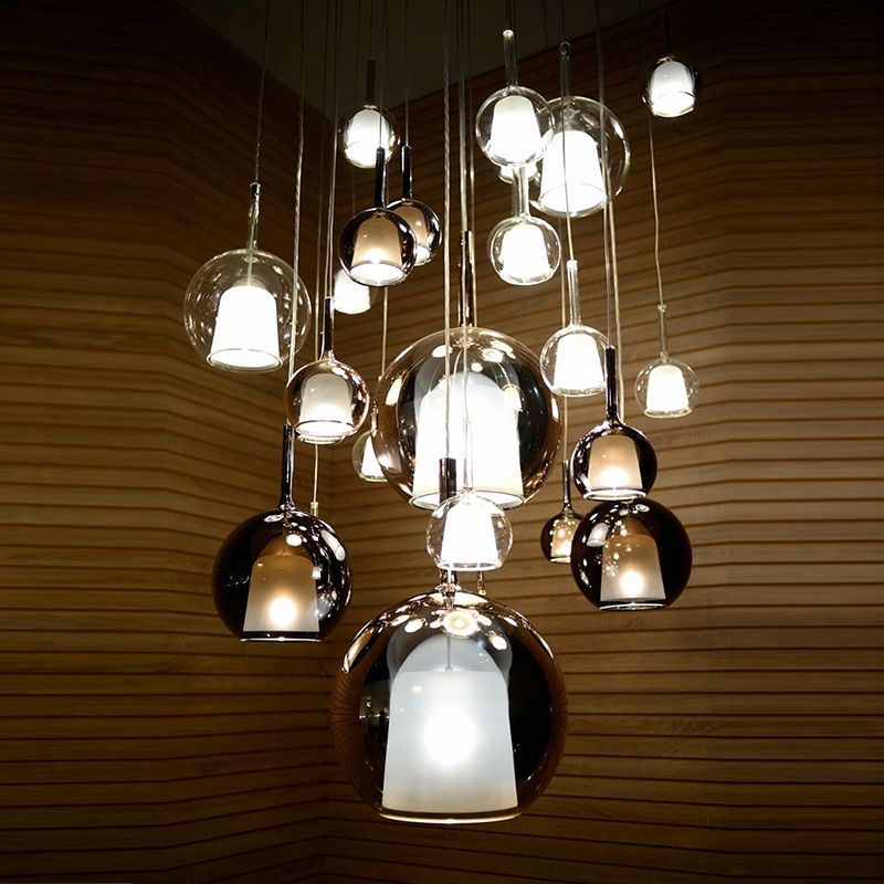 Contemporary Glass Shade Hanging Light Creative Pendant Lighting Fixture