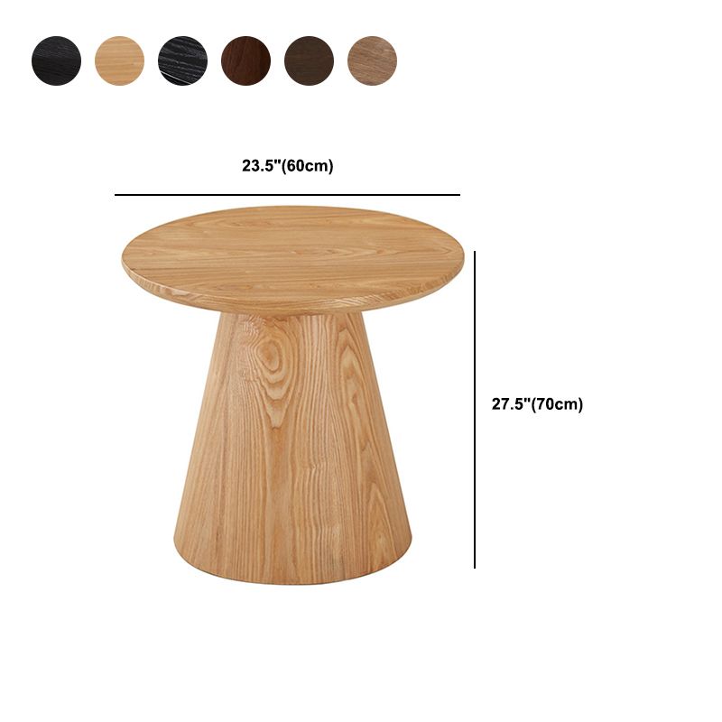 French Country Style Round Old Solid Wood Table with Pedestal Base Coffee Table