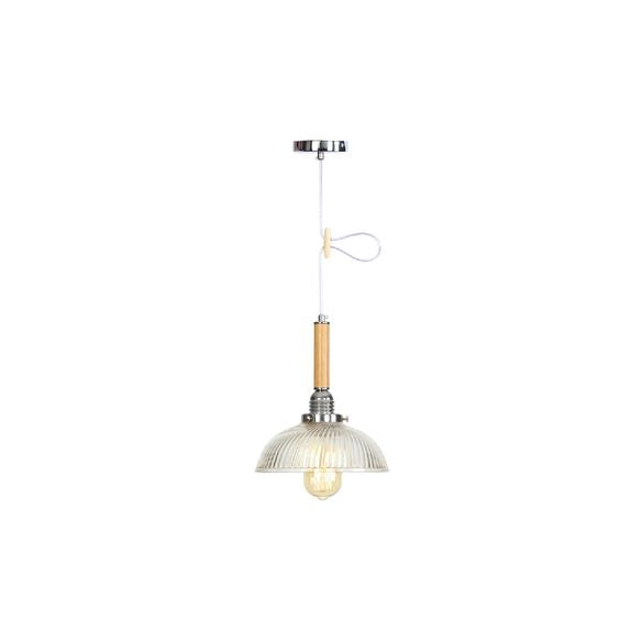 Globe/Cone/Small Bell Pendant Lighting Vintage Clear Glass 1 Licht Roségoud/Chrome hangende lamp met verstelbaar koord