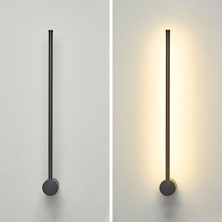 Iluminación de apliques de pared lineal de metal de estilo moderno de pared LED montada en pared