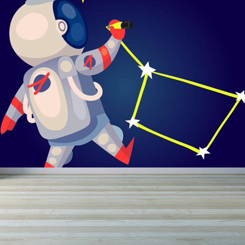 Outer Space Scenery Mural Wallpaper Contemporary Non-Woven Material Wall Covering