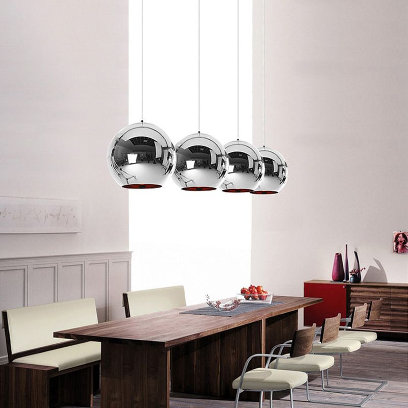 1 pendentif en verre léger Lalges de plafond moderne suspension de suspension sphérique moderne pour salle à manger