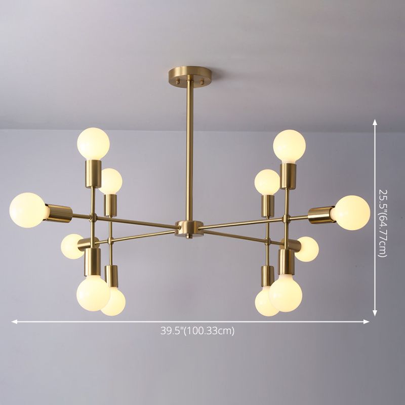 Lampade per lampadari radiali di semplicità moderna Lampade a sospensione in vetro per il ristorante