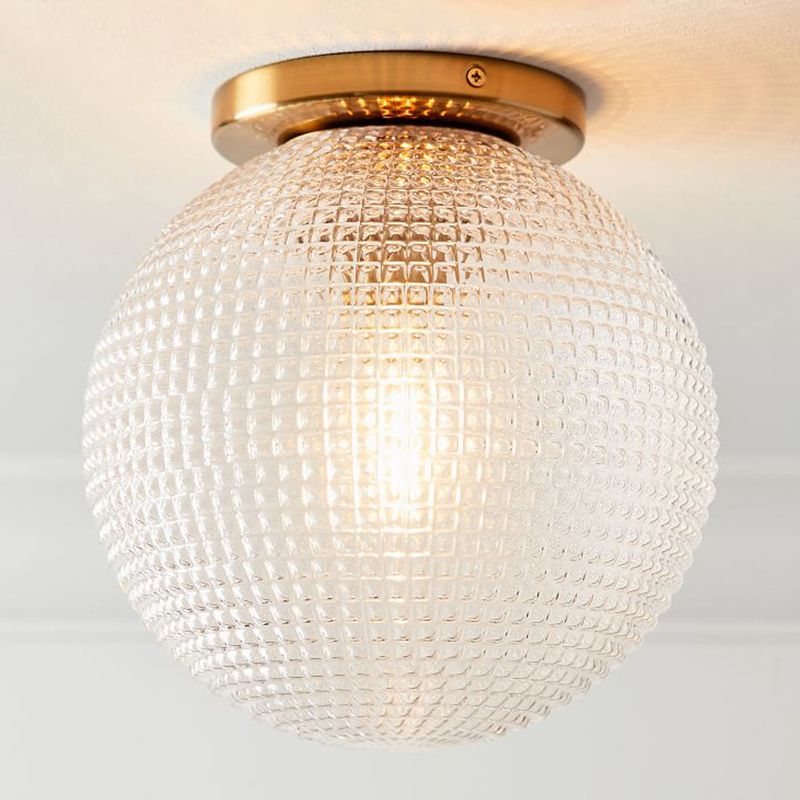 Glass Global Ceiling Flush Mount Light Nordic Style Gold Ceiling Light