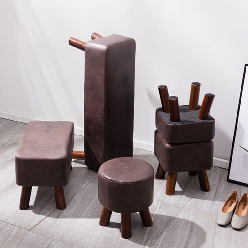 Modern Pure Color Standard Stain Resistant Leather Indoor Standard