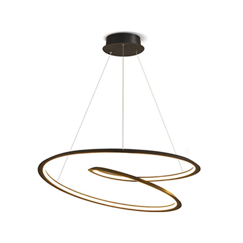 Silicone LED Pendant Light in Modern Artistic Style Aluminium Linear Chandelier for Interior Spaces