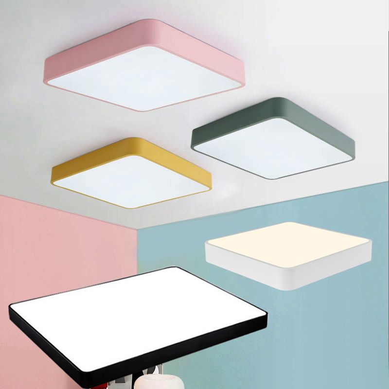 Plafonnier encastré géométrique en acrylique, plafonnier à 1 lumière de style moderne