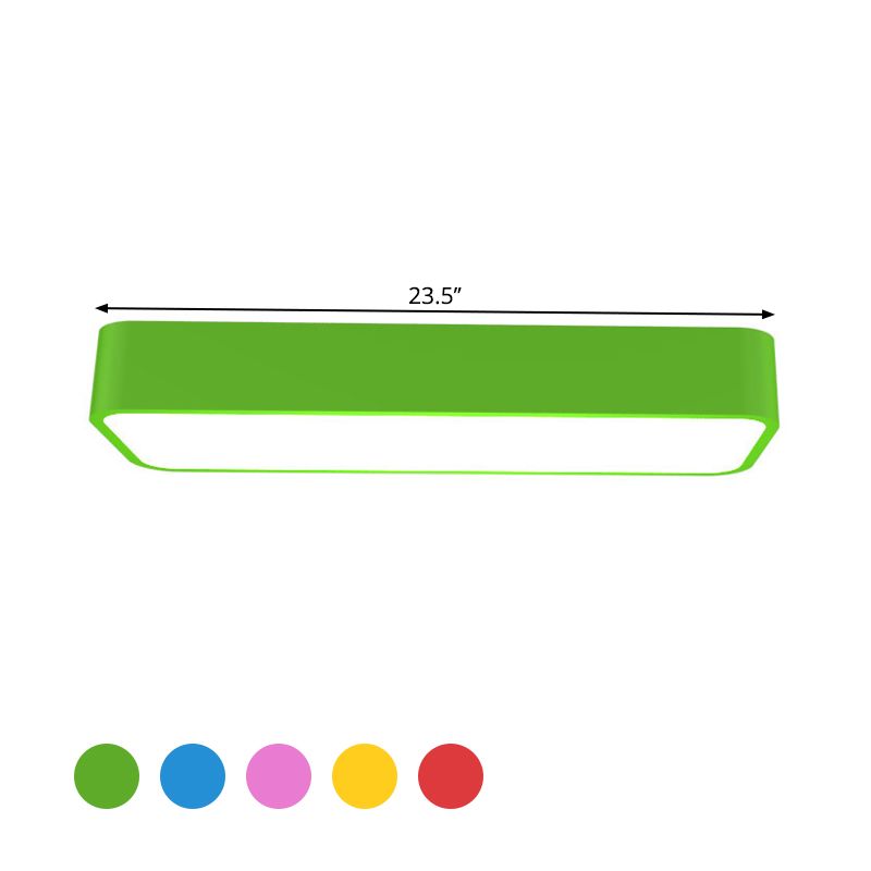Rechteck Unterputze Leuchte Macaron Acryl Gelb/Blau/Rosa LED Deckenbeleuchtung für Kindergarten
