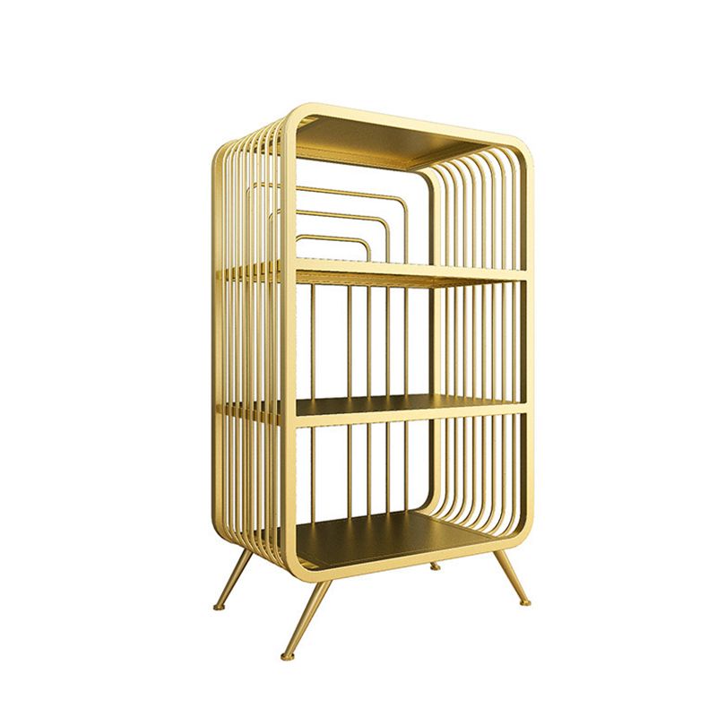 Glam Closed Back Shelf Bookcase Metal Book Shelf for Study Room