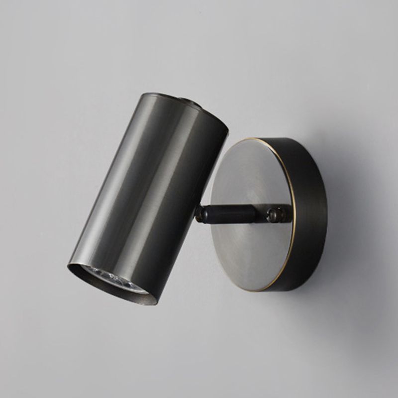 Modern Style Cylinder Wall Sconce Metal 1 Light Sconces for Bedroom
