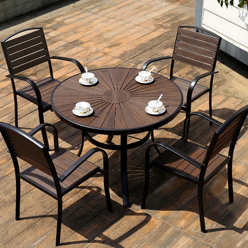 Industrial Dining Table Wood Rust Resistant Table, Water Resistant