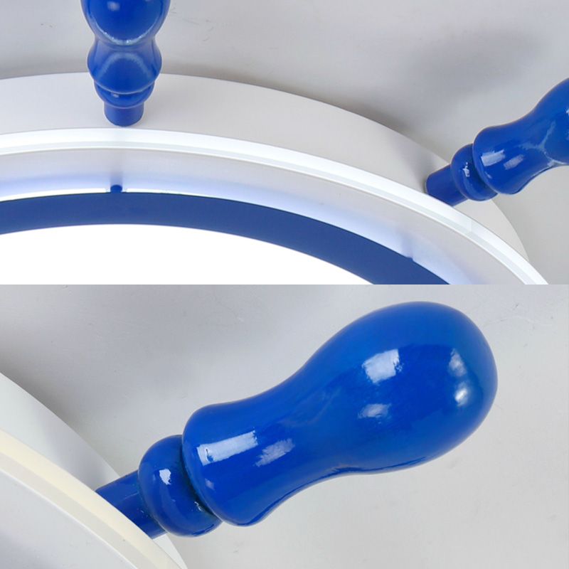 Mediterranean Style Ceiling Light Fixture Children's Room Bedroom Multi-colored Cute Kindergarten Cartoon Rudder Lamps