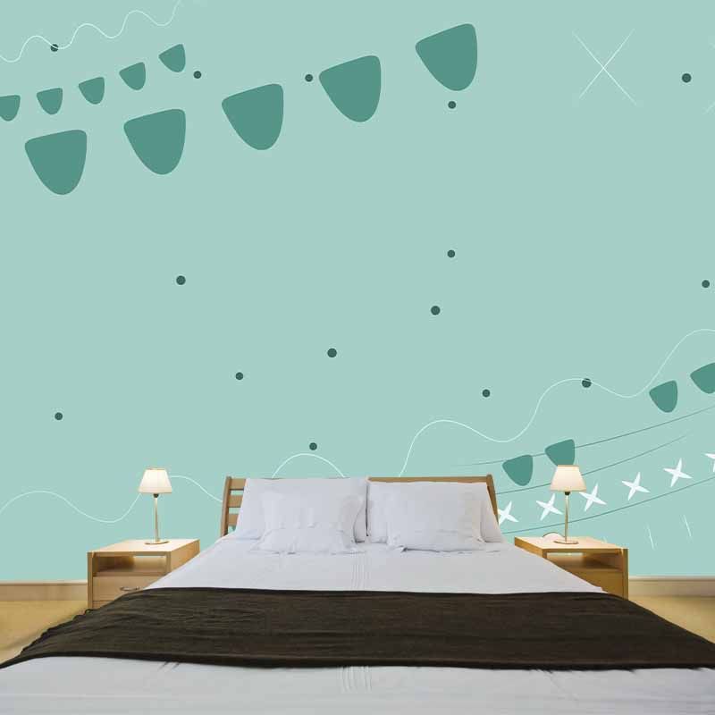 Modern Illustration Mural Wallpaper Geometry Decoration Indoor Wall Mural