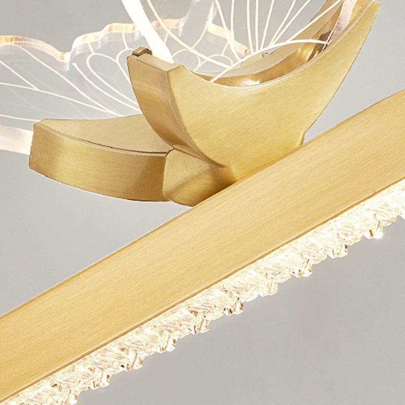 Luce dell'isola geometrica moderna lampadario a sospensione Metal 6 Luci dell'isola luminosa in oro