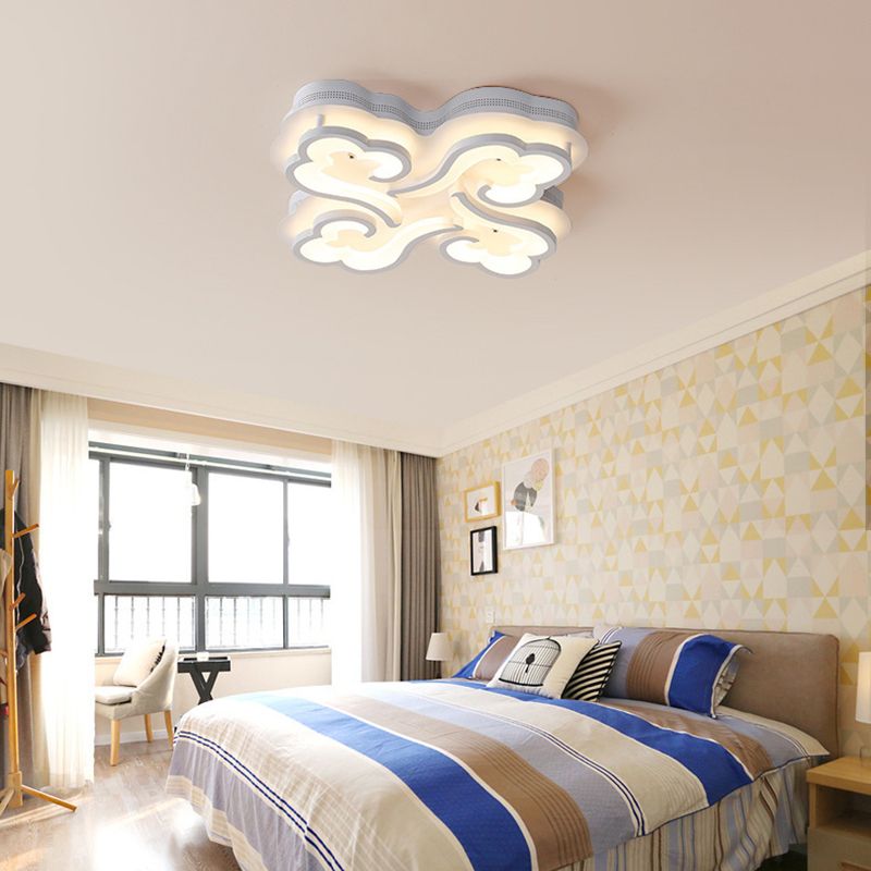 Cloud Cloud LED Flush Plafond Lampe de plaque simplicité 4/6/12 LUMIÈRES LA MONTAGE LEMPLAGE DU MONT