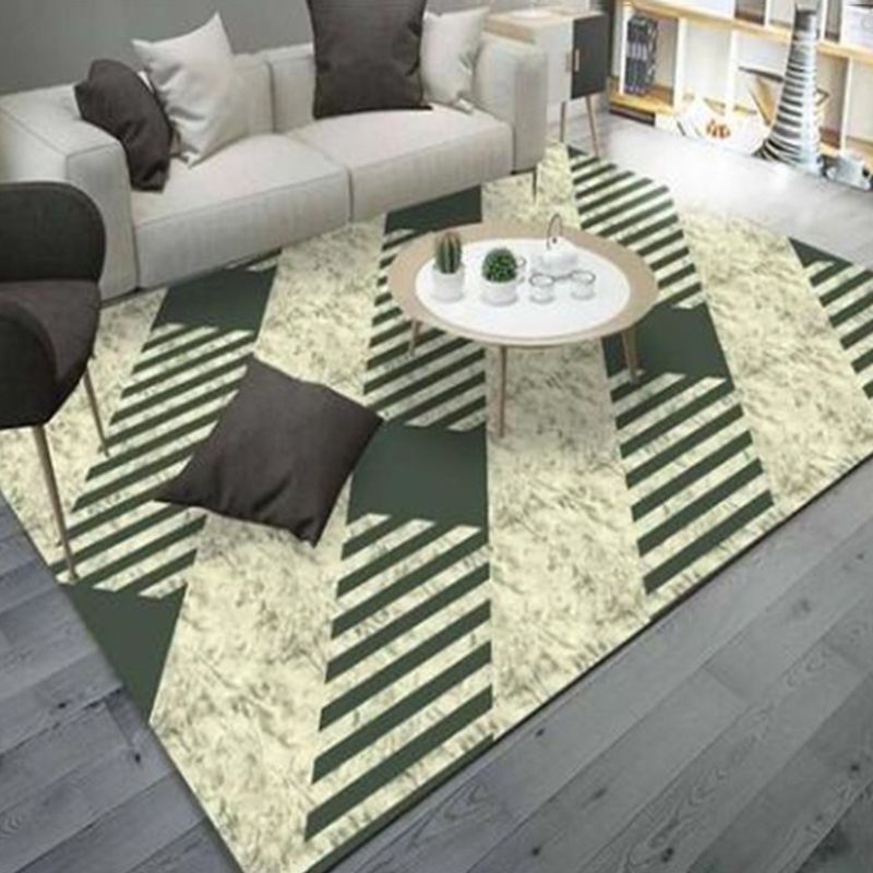 Simple Modern Carpet Gold Striped Carpet Washable Area Carpet for Home Decor