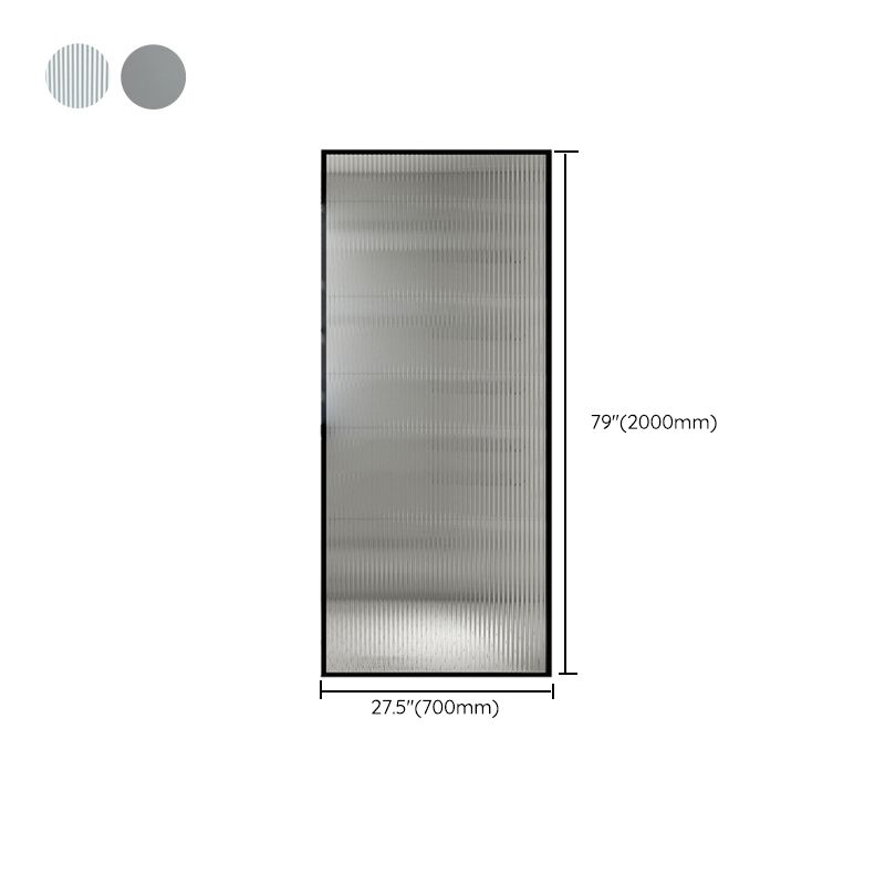 Metal and Glass Shower Door Simple Inline Black Shower Bath Door