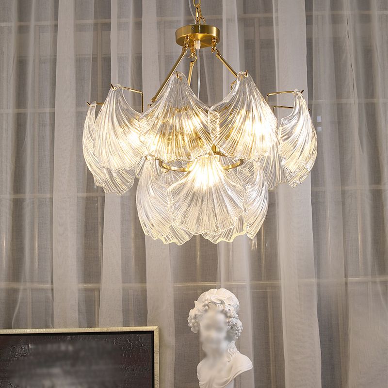 Modern Artistic Pendant Light Glass Geometric Chandelier for Dining Room