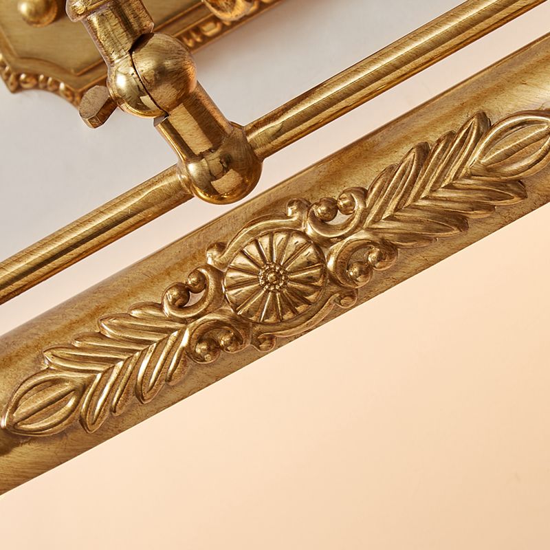 Linear Vanity Wall Lights Vintage Simplicity Brass Wall Sconce with Antlers for Bathroom