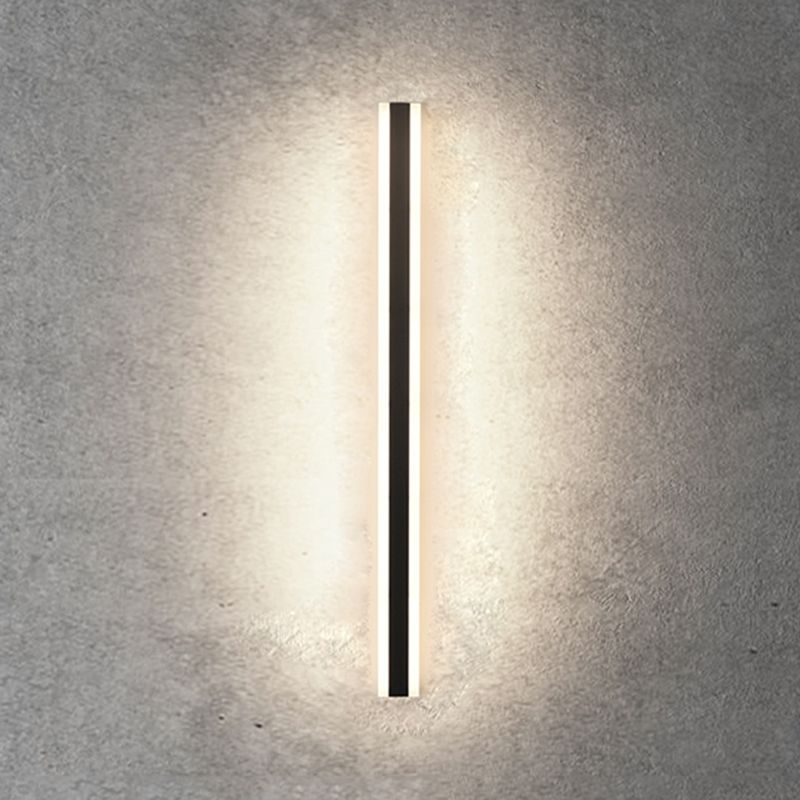 Linearer Schatten moderner Stil Wandleuchten Metall Einleichte Wandmontage Beleuchtung in Schwarz
