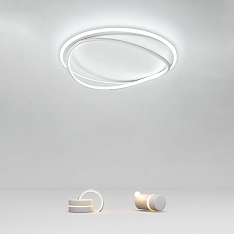 Luminaires de plafond LED à abat-jour en Silicone à géométrie de lumière encastrée moderne pour chambre à coucher