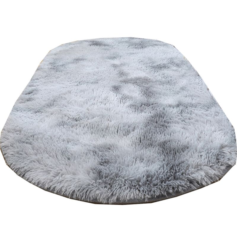 Multi-Color Living Room Rug Nordic Plain Area Carpet Faux Wool Non-Slip Backing Easy Care Rug