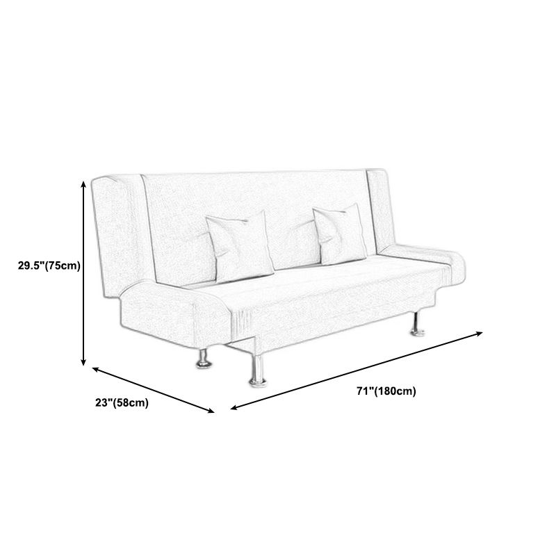 Modern Linen Sofa 23"W Tight Back Armless Couch for Living Room