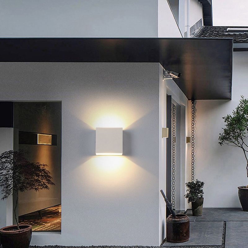 Square Wall Mount Lighting Simple Metal 1 Light Wall Mounted Light