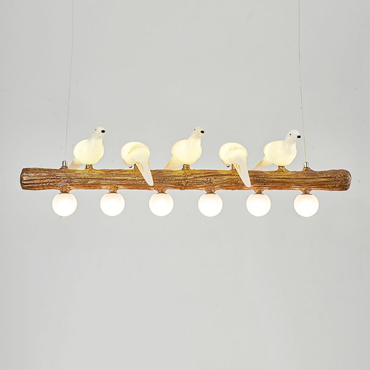 Modern Hanging Island Light Creative Glass Hanging Lighting Fixture for Dining Room