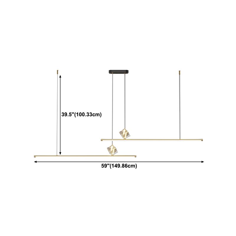 Creative Hanging Island Light Metal LED Hanging Lighting Fixture for Sitting Room