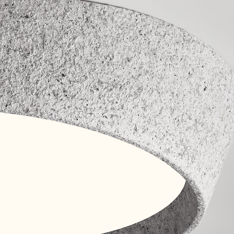 Distressed Finish Flush Mount Iron and Acrylic LED Industrial Ceiling Flush in Grey