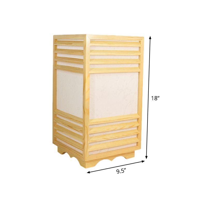 1 tête de lecture rectangulaire légère lampe de nuit en bois contemporain en beige pour étudier