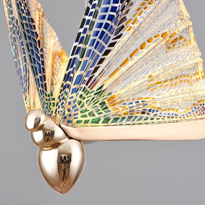 Modern de forma moderna de forma colgante de forma de mariposa Luz de metal para dormitorio para dormitorio