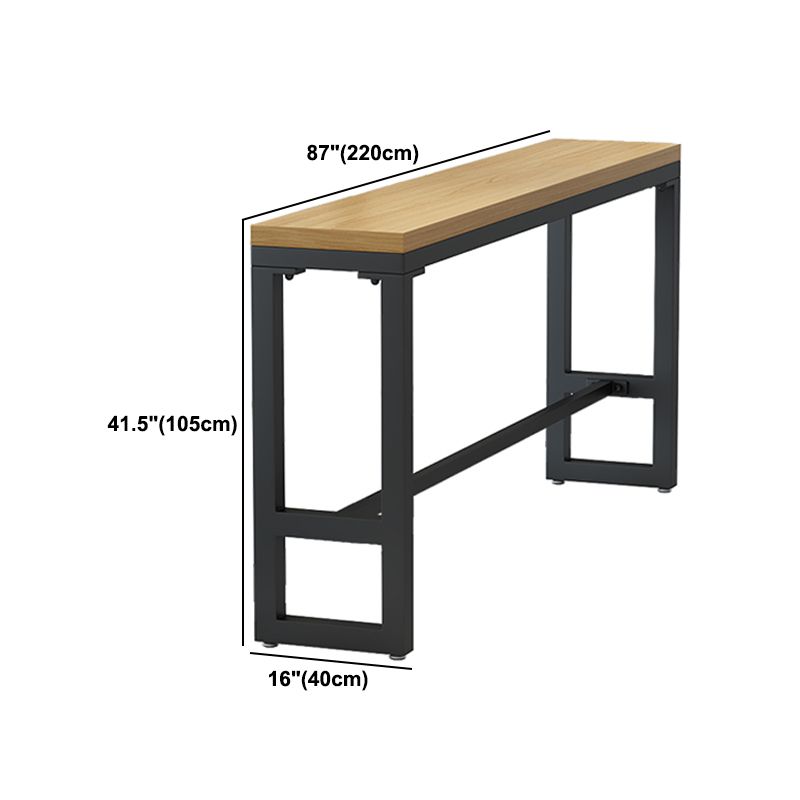 Industrial 1/7/12 Pieces Bar Table Set Rectangle Pine Wood Counter Table with High Stools