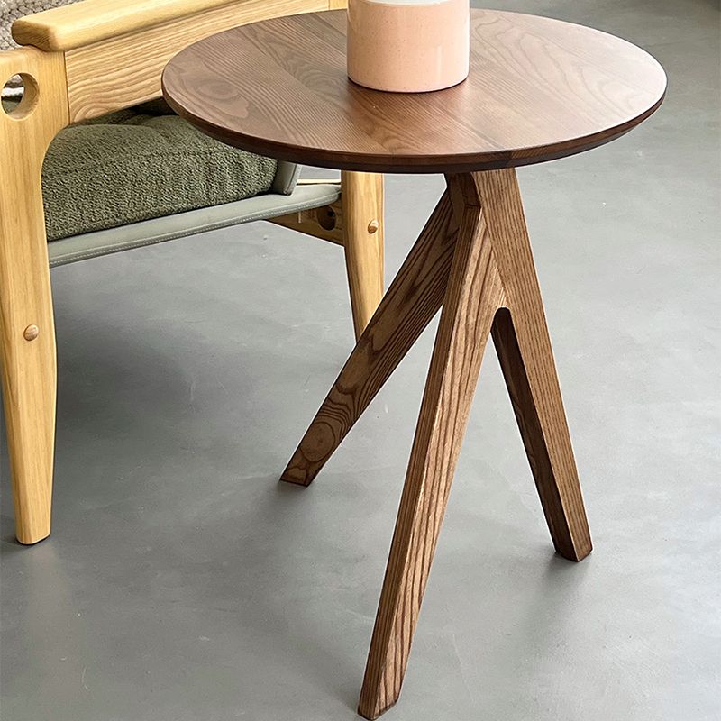 Scandinavian Solid Wood End Table Corner Table for Living Room