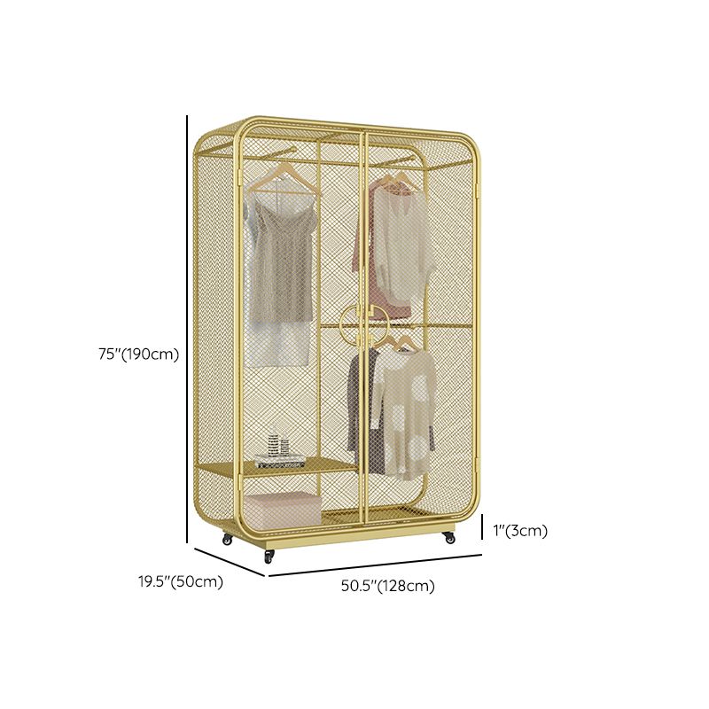 Modern Style Wardrobe Closet Metal Wardrobe Cabinet for Bedroom