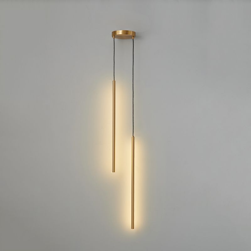 Minimalism Hanging Ceiling Light Metal Linear Ceiling Pendant Light for Bedroom