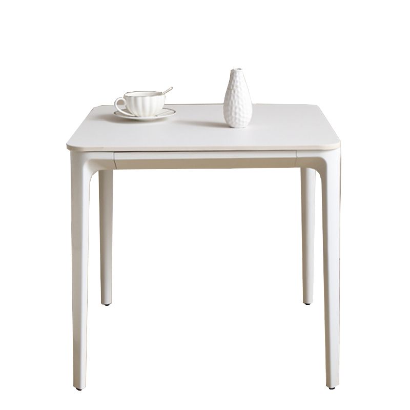 Modern Style 4 Legs White Metal Base Slate Rectangular Coffee Table for Living Room