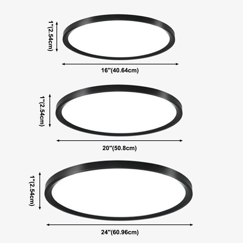 Nordic Style Ultra-fine Flush Mount Ceiling Lamp for Living Room Study Room