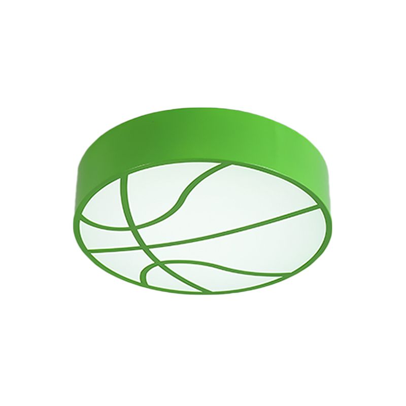 Red/Blue/Green Basketball Ceiling Fixture Children LED Acrylic Flush Mount Recessed Lighting