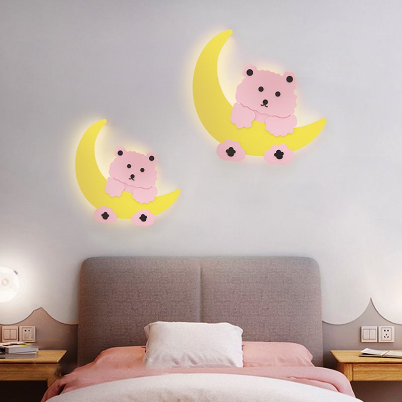 Modern Style Unique Shape Wall Sconce Metal 1 Light Sconce Lighting for Children's Room
